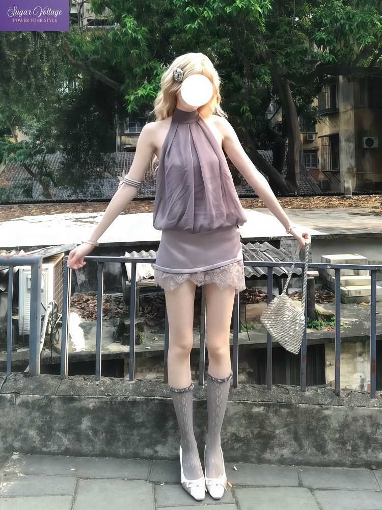 Lace Ribbon Trim - Sweet Lolita 2 Piece Set Women