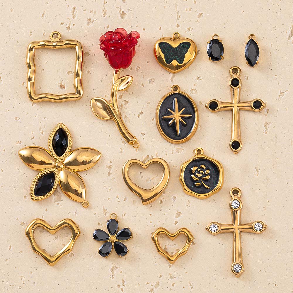 2pcs Stainless Steel Flower Cr - Embellishment Crafts ulasan dan harga