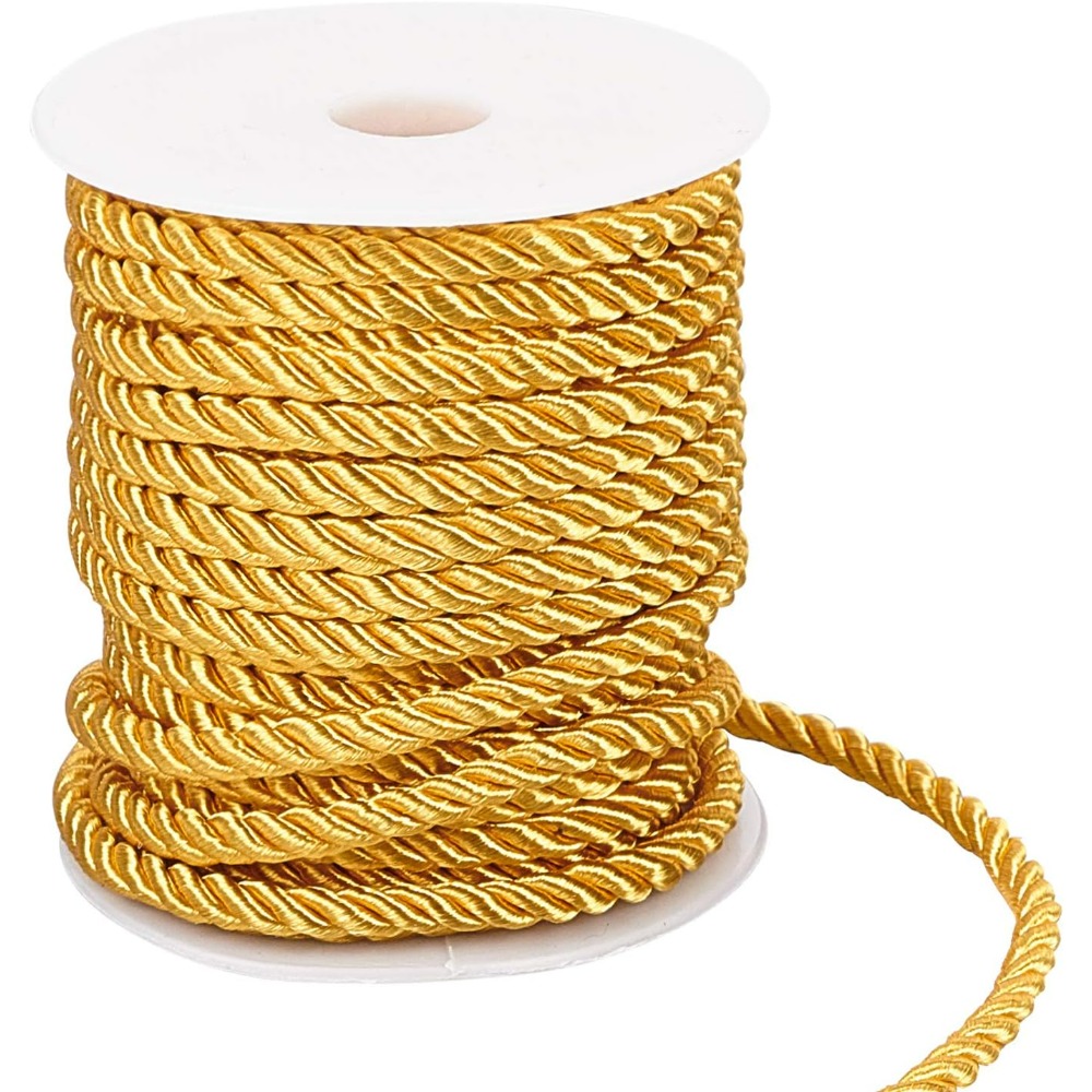 1 Roll 59 Feet Gold Cord 5mm T - Cord Trim Twisted ulasan dan harga