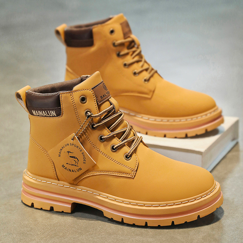 Classic Men High Top Boots Hig - Guipure Lace Panel ulasan dan harga