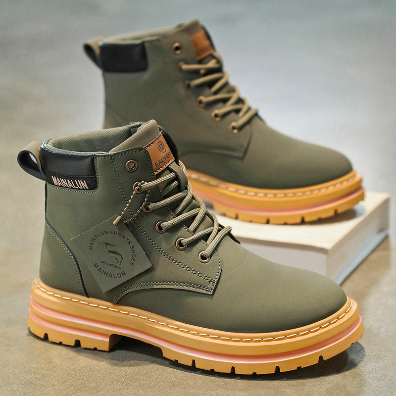 Classic Men High Top Boots Hig - Guipure Lace Panel ulasan dan harga