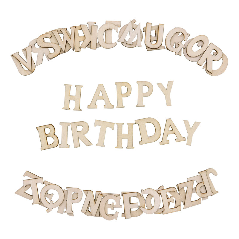 100pcs Letters Wooden Alphabet - Craft Embellishments ulasan dan harga