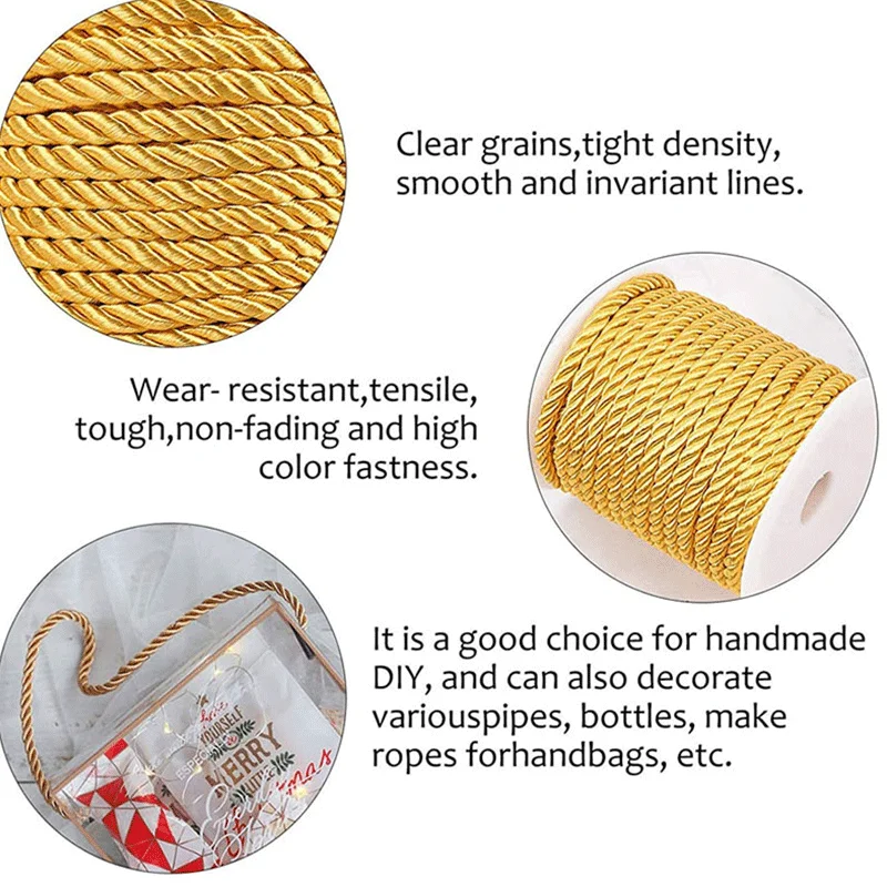 3mm 10m Twisted Cord Rope Trim - Cord Trim Twisted ulasan dan harga