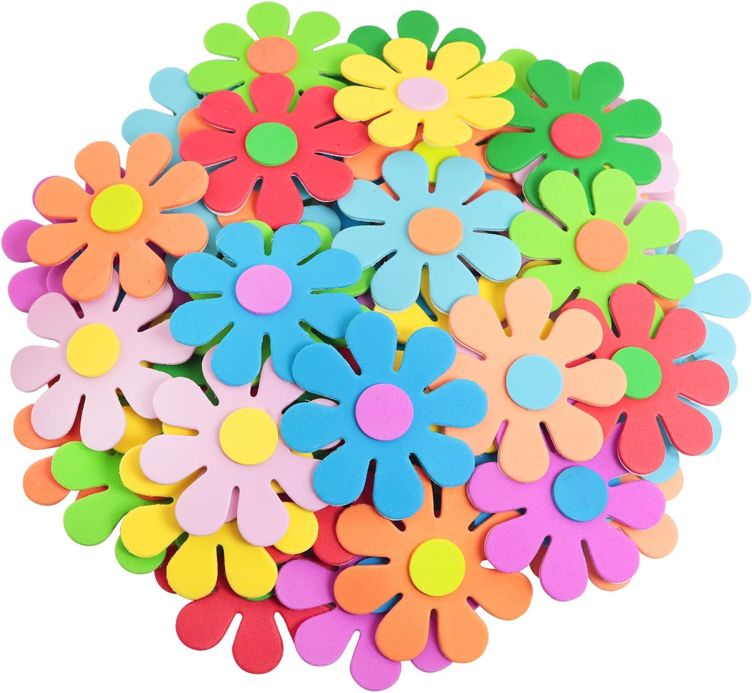 3D flower foam stickers Spring - Embellishment Crafts ulasan dan harga