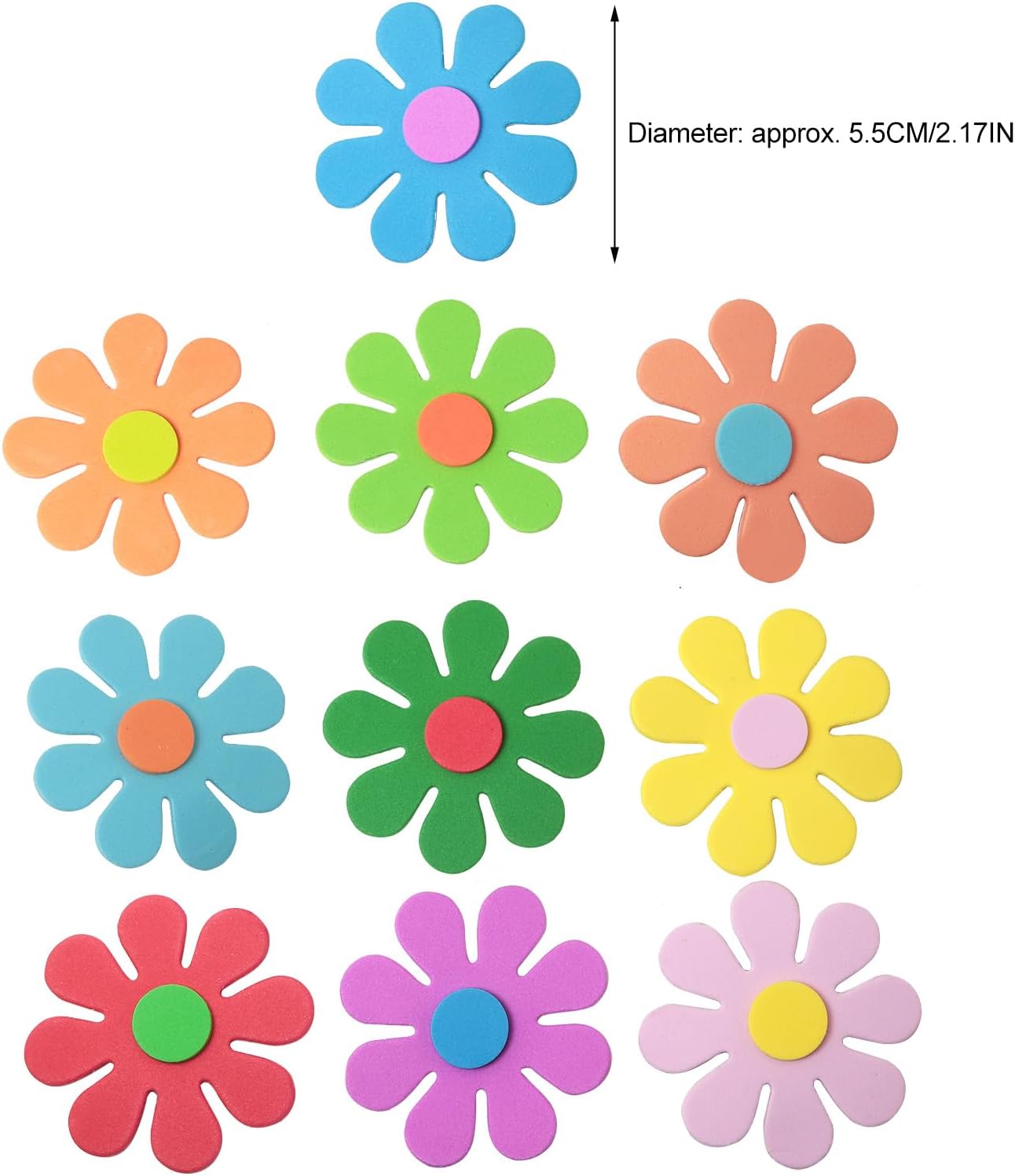 3D flower foam stickers Spring - Embellishment Crafts ulasan dan harga
