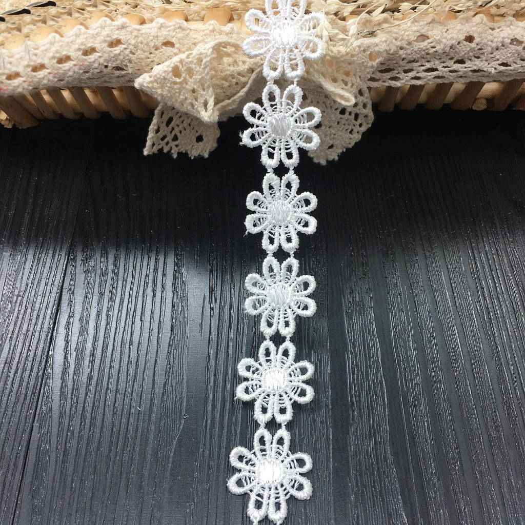 Cute Hollow Flowers Garment La - Lace Ribbon Trim ulasan dan harga
