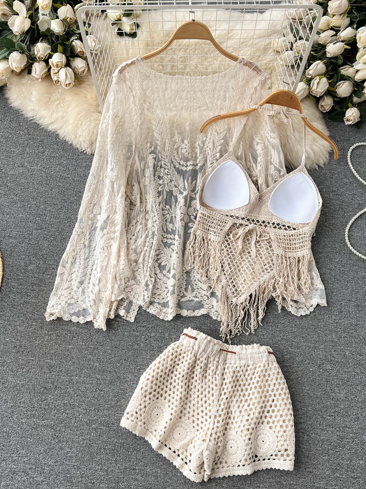 Summer New Holiday Suit Women' - Tassel Fringe Trim ulasan dan harga