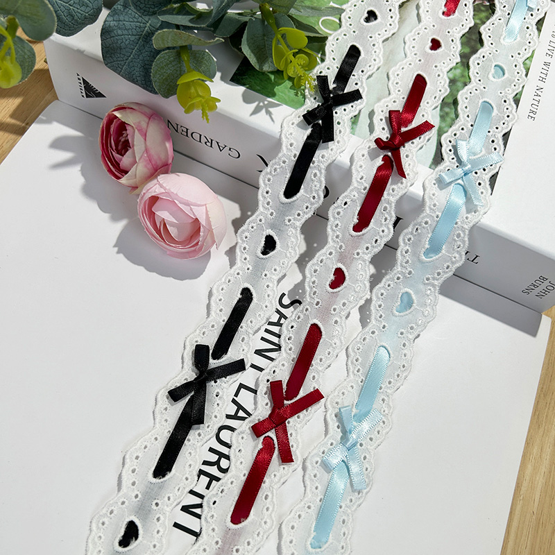 1yard Bow Pleated Lace Lolita  - Lace Ribbon Trim ulasan dan harga