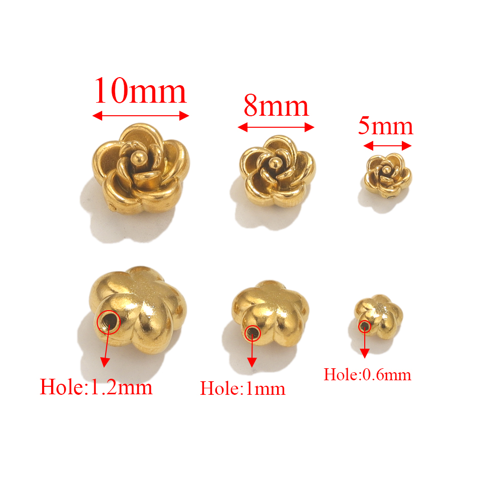 10pcs Stainless Steel Rose Flo - Embellishment Crafts ulasan dan harga