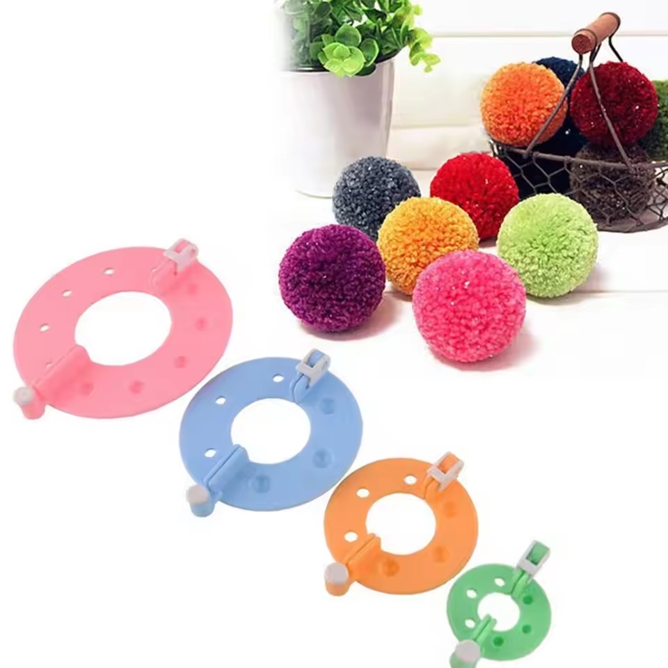 8PCS 4 Sizes Fluff Ball Weaver - Pom Pom Maker Tool ulasan dan harga