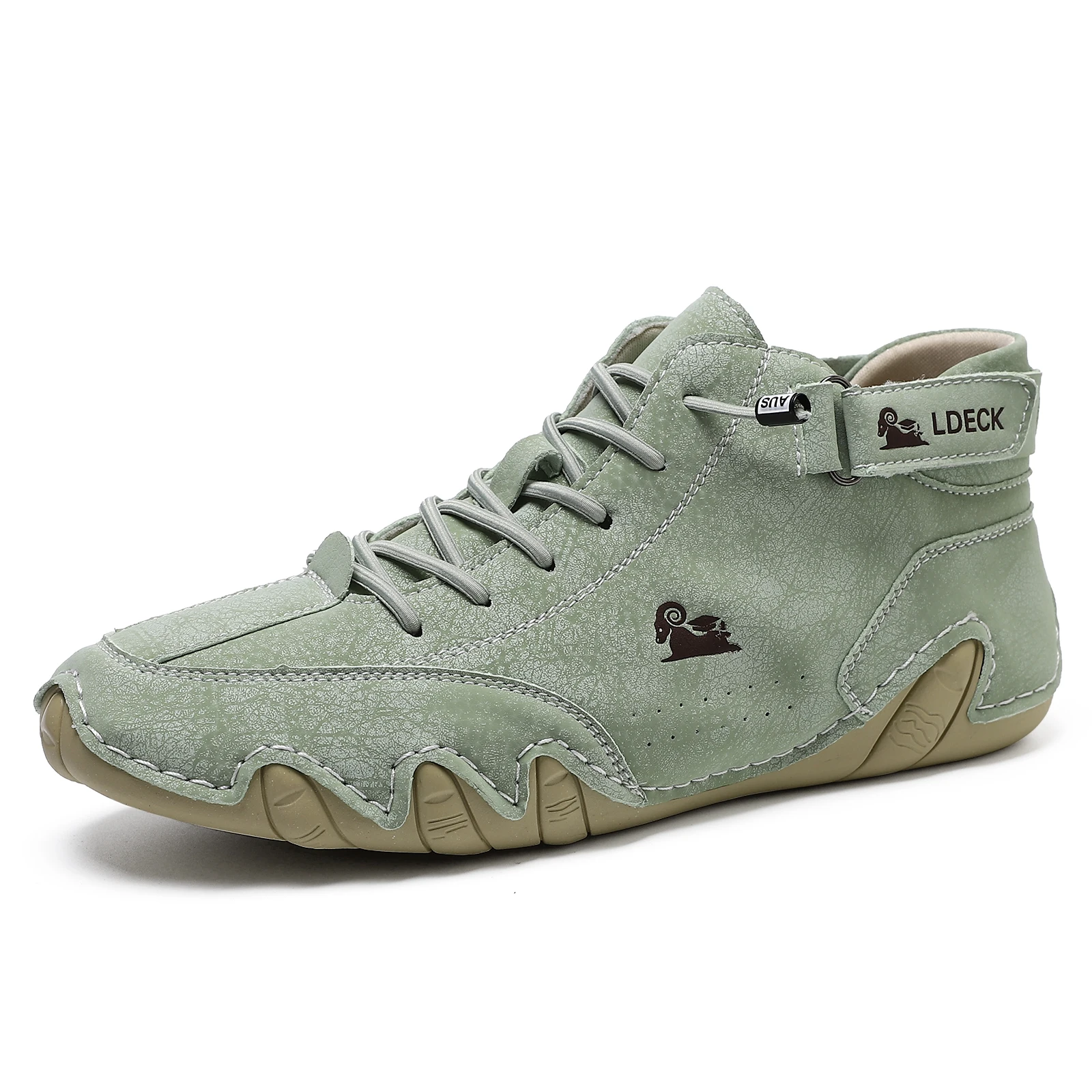Men's Genuine Leather Shoes An - Guipure Lace Panel ulasan dan harga