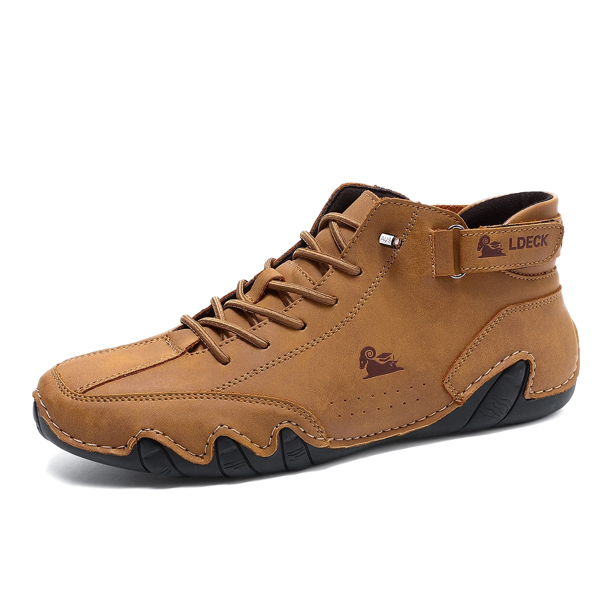 Men's Genuine Leather Shoes An - Guipure Lace Panel ulasan dan harga