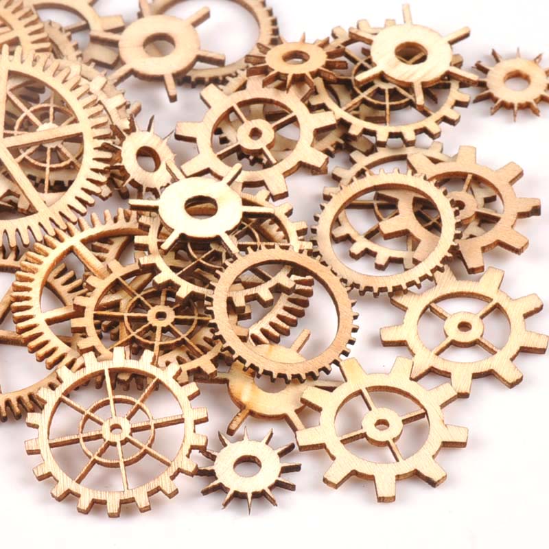 20-40mm 36pcs Unfinished Wood  - Craft Embellishments ulasan dan harga