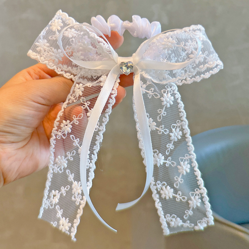 Elastic Hair Ties White Lace B - Tassel Fringe Trim ulasan dan harga