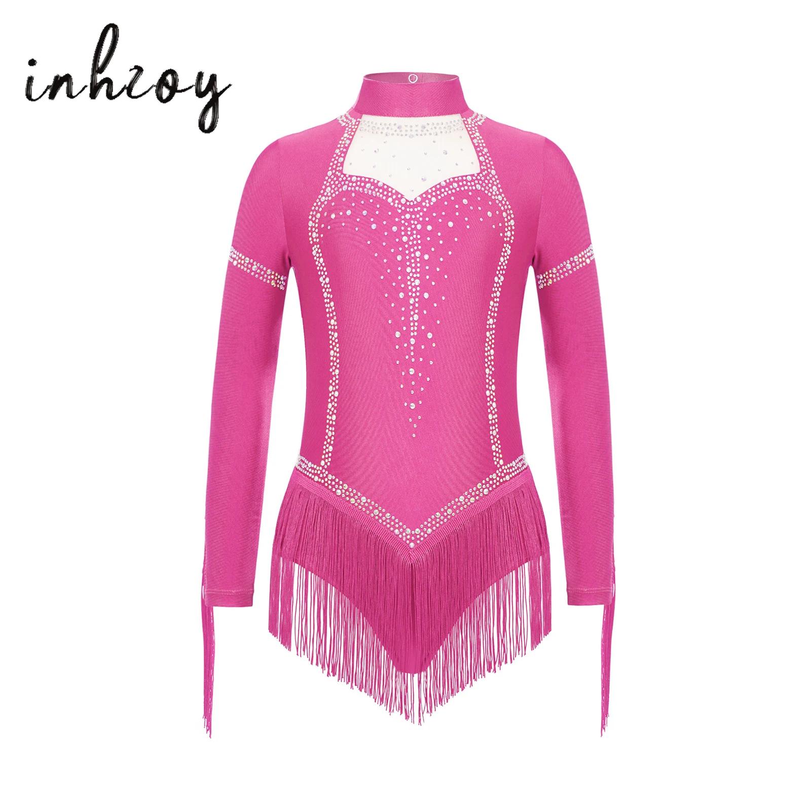 Kids Girls Fringe Latin Dance  - Rhinestone Banding Trim ulasan dan harga