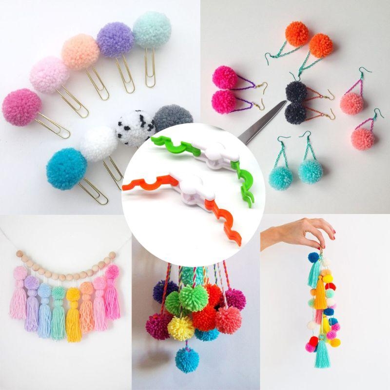 D8KF 2pcs Pom-Pom Maker for Fl - Pom Pom Maker Tool ulasan dan harga